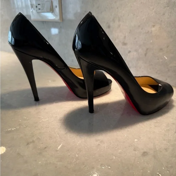 Christian Louboutin Black Heels with Red Soles - Picture 5 of 6